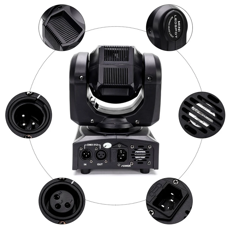 U'King 50W DMX Remote Controlled Moving Head Light, Stage Light