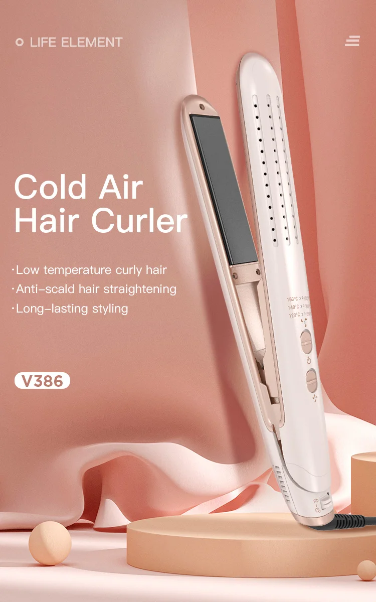 New Cool air Flow Curling Iron Hair Straightener Iron Ceramic Straightening  Styling Tools Hair Curler Flat Iron Straightener