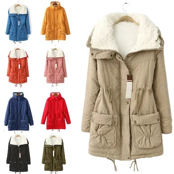 2022 Fleece Winter Women's Warm Casual abrigos Cotton Parkas para mujer Casacas chaqueta de invierno Jacket Coats for ladies