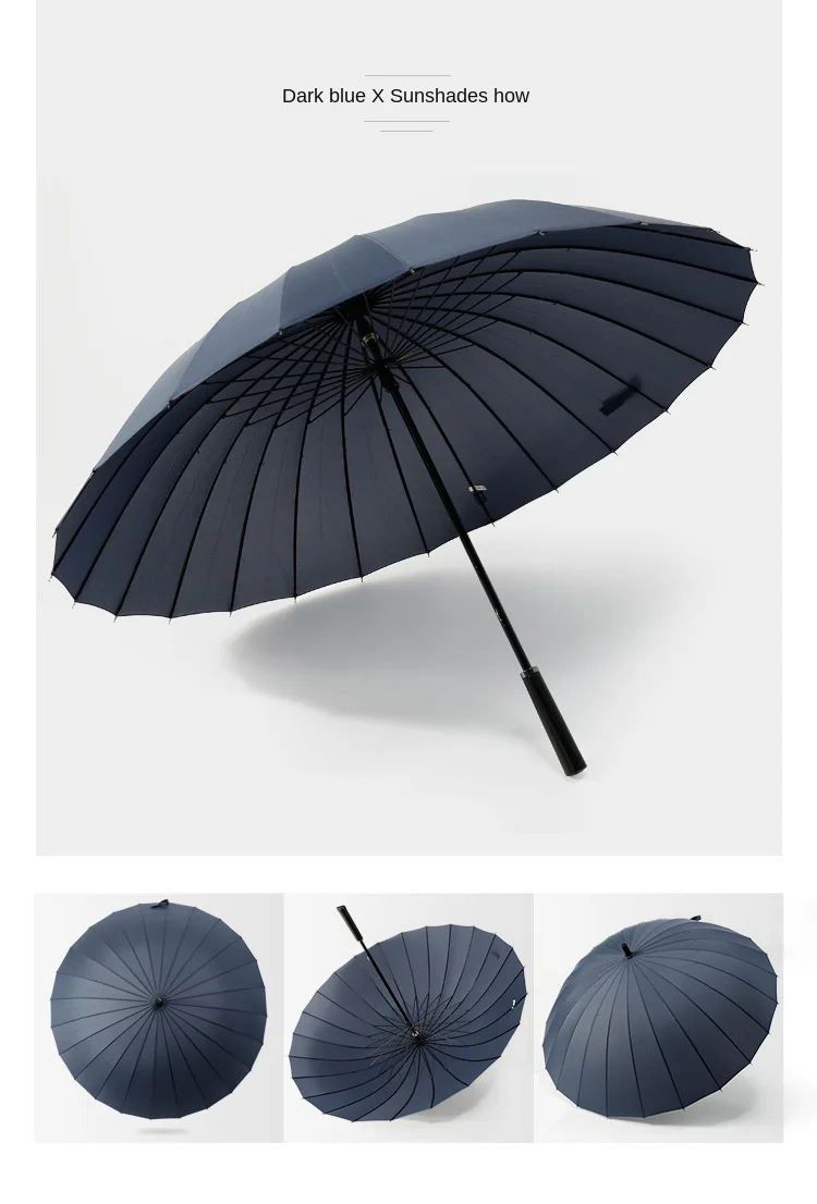 Japanese style 24 ribs manual straight rain umbrella