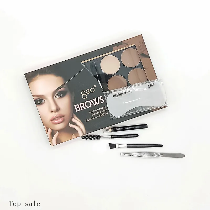 Professional 6 Color Eyebrow Powder Make up Palette Brow Pencil Makeup Kits