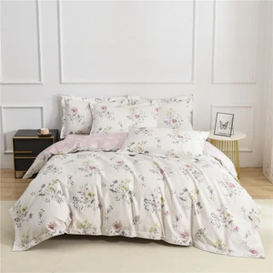 Quilt Cover Sets Nice Cotton Floral Print Bed Sheets Bedding Set Luxury