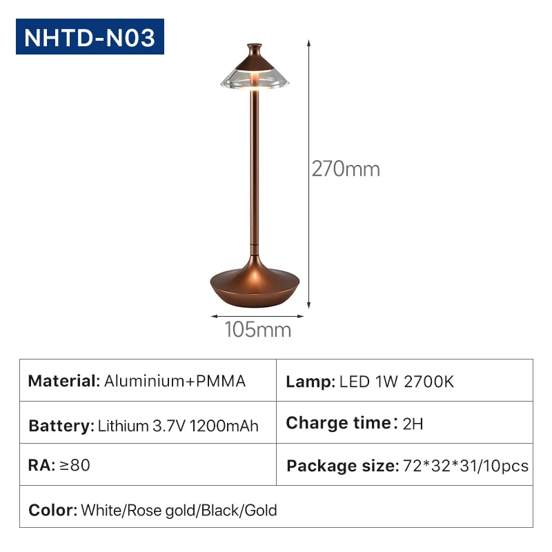 product new style dimmable home decor lampe de table led gold usb rechargeable battery cordlesstable lamps luxury gift-41