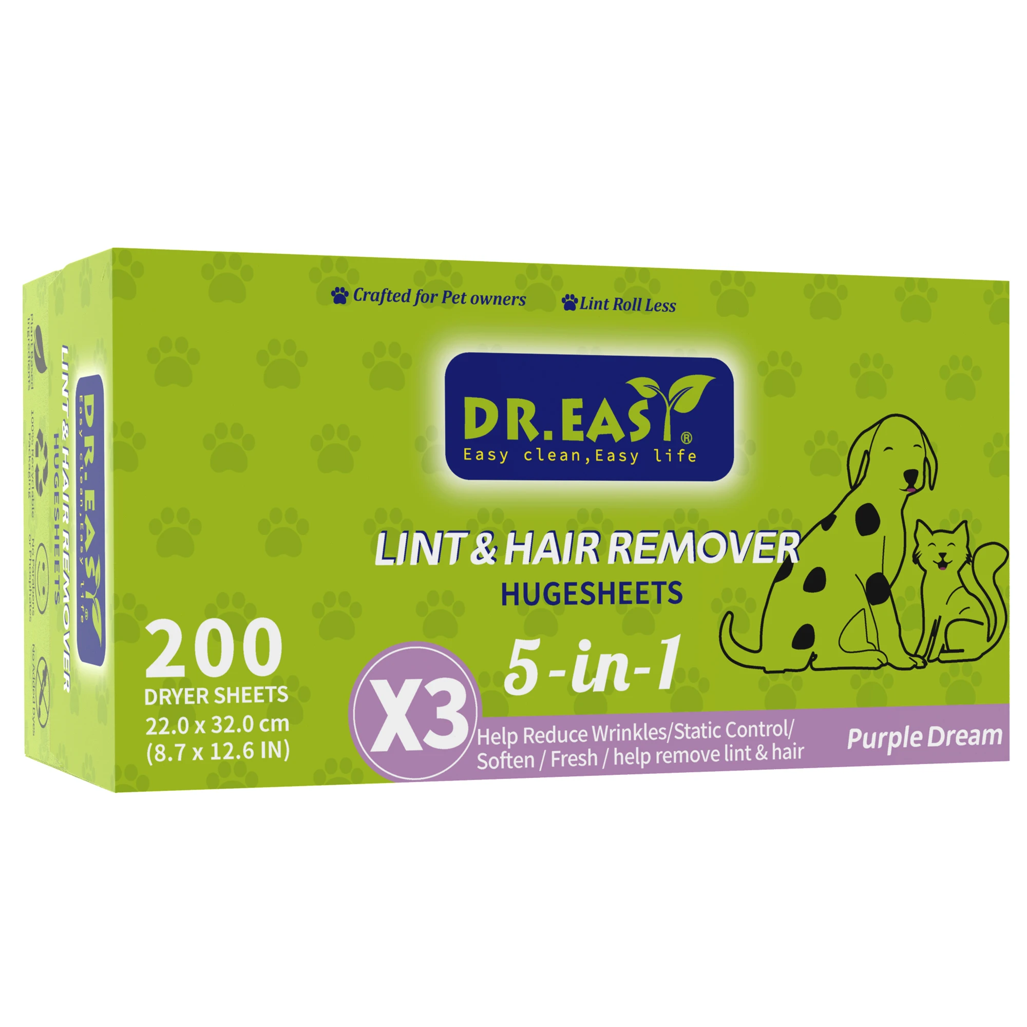 Factory Offered Price 5-in-1 Lint&Hair Remover Fabric Softener Sheets Dryer Sheets for Laundry Washing and Fresh Scent