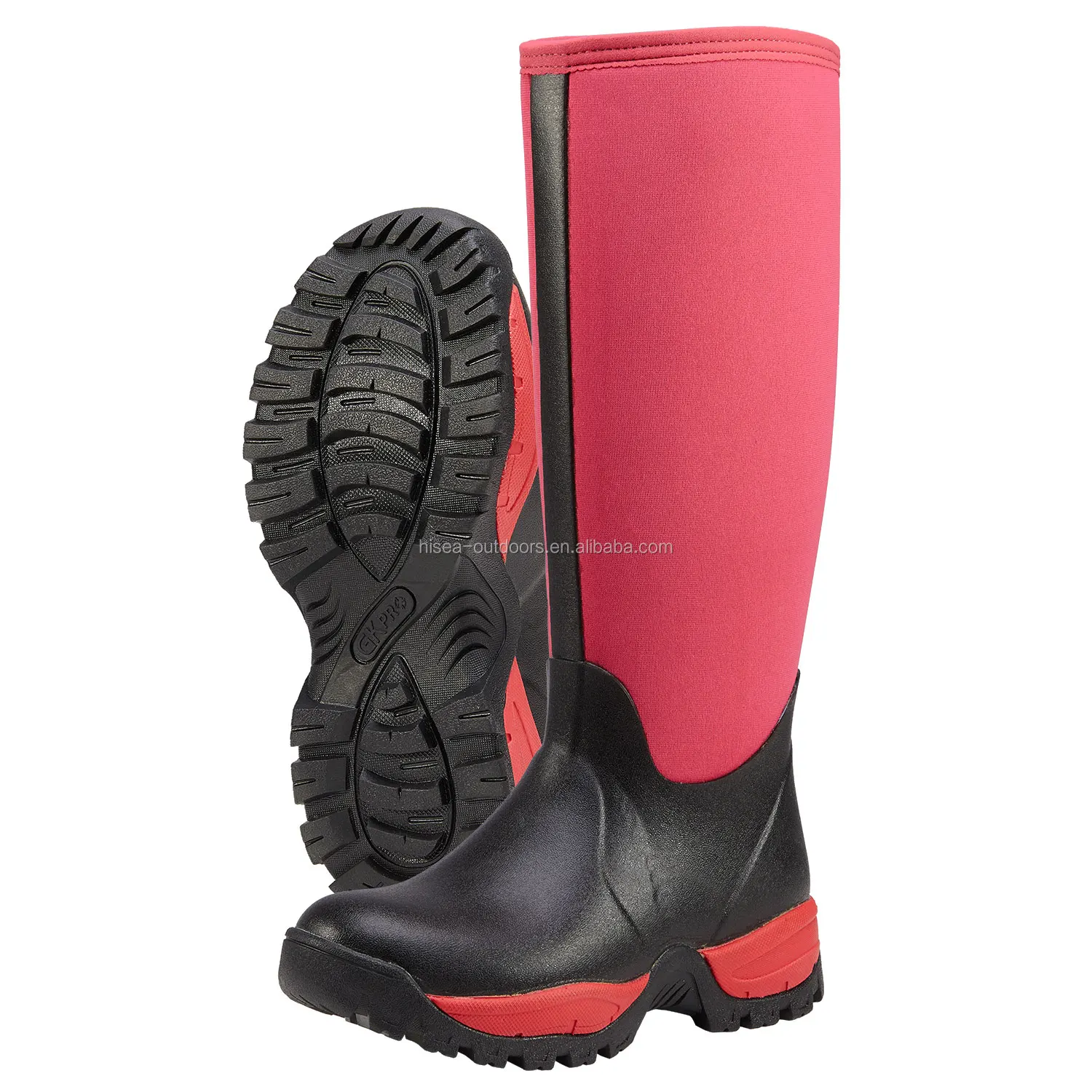 HISEA Women's BREATHABLE Rubber Boots Waterproof Snow & Rain Muck Hunting Boots