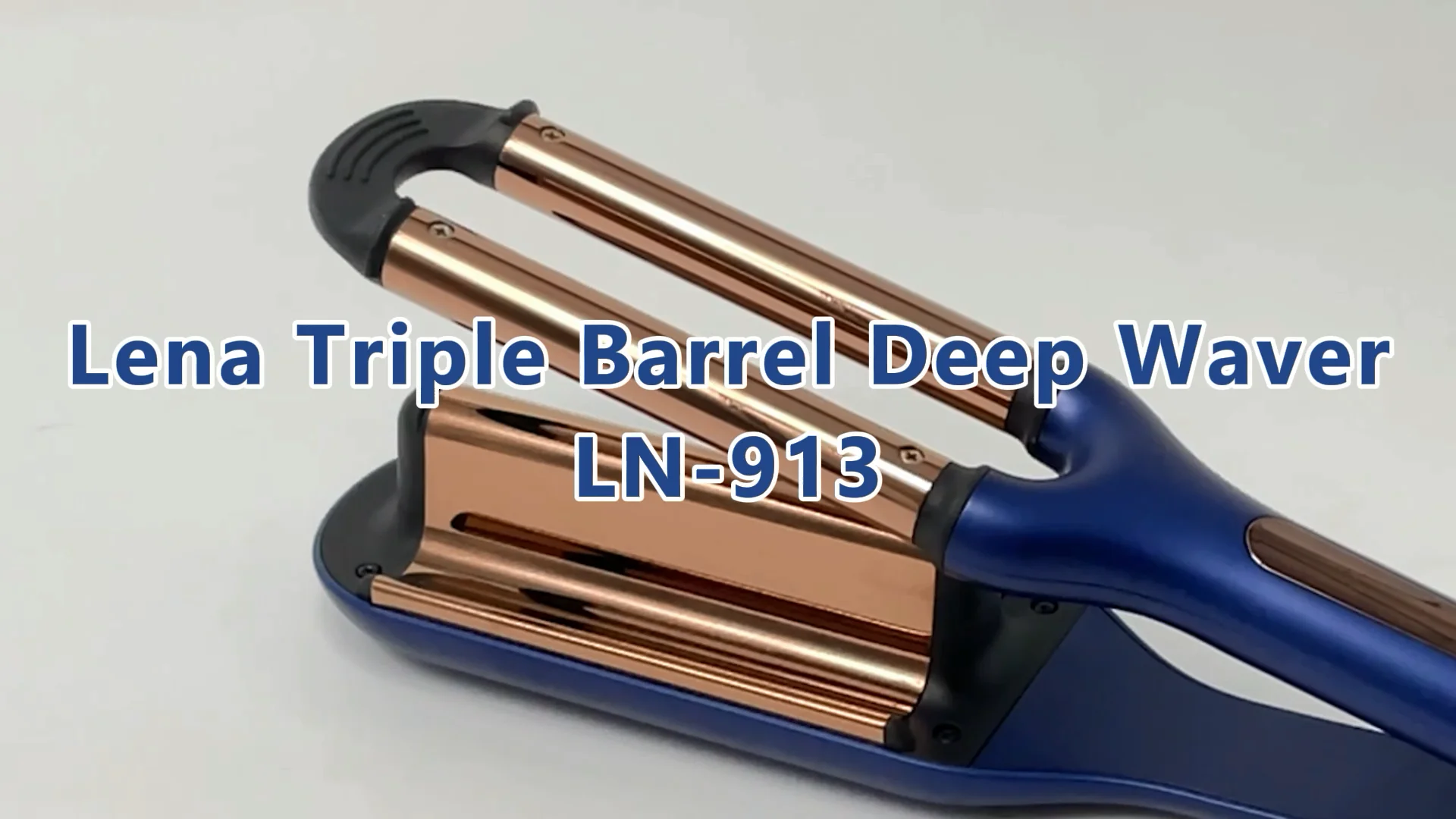 Lena 2024 Custom 19mm Electric Titanium 3 Barrel Crimper Hair Crimping