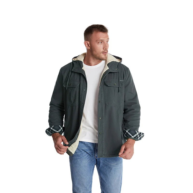 Men's Winter Parka Jacket Warm Thicken Casual Fur Windbreaker_voghion.com