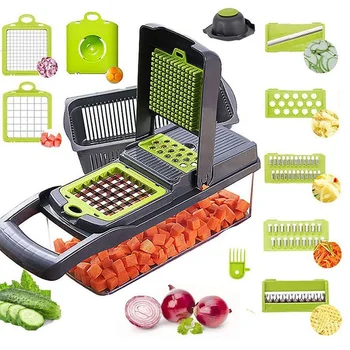 Top Seller Kitchen Accessories 12 In 1 Food Cutter Veggie Onion Chopper Mandoline Slicer Multifunctional Vegetable Cutter