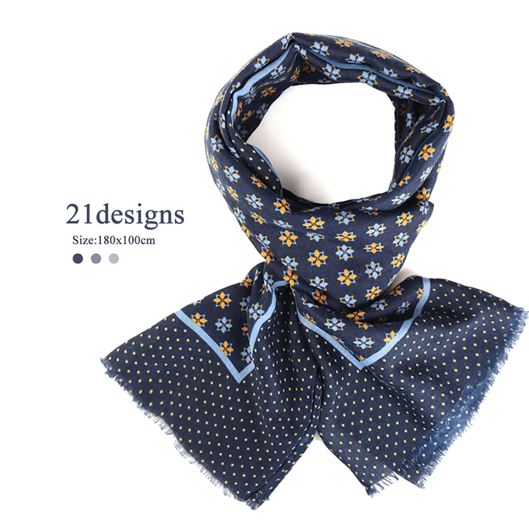 Men's Italian Style Printing Scarves Perfect for All Seasons