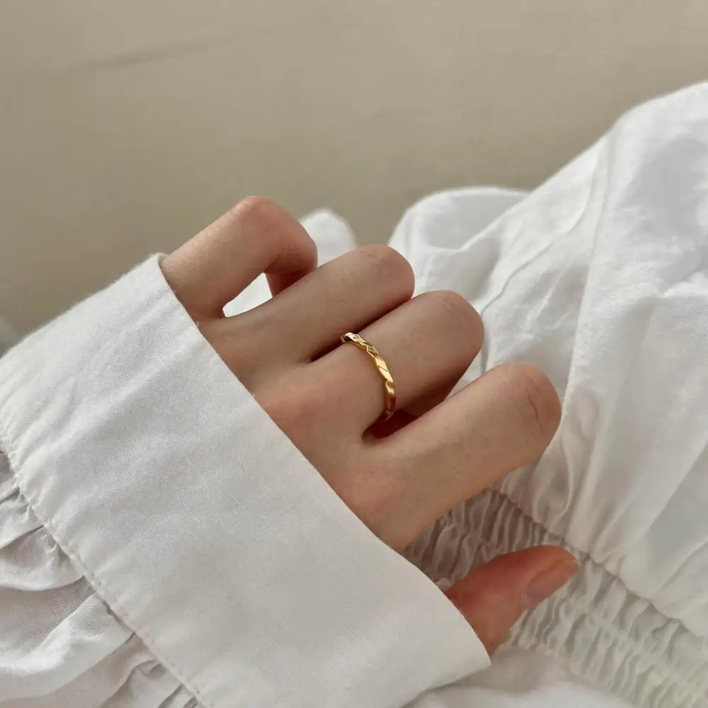 KAKODIY High Quality Boutique Jewelry for Women Wedding Open Adjustable 925 Sterling Silver Irregular Ring detail 4