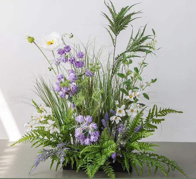 Wholesale Silk Greenery Pampas Grass Artificial Grass Silk Reeds Artificial Thick Growth Of