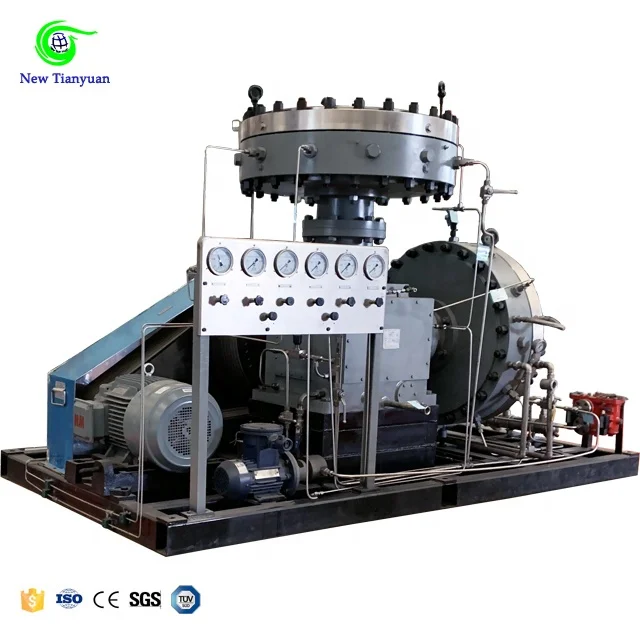 A Variety of Head Closure Designs 200bar Industry Manufacture Plant Chlorine Ethylene Freon Gas Booster Diaphragm Compressor