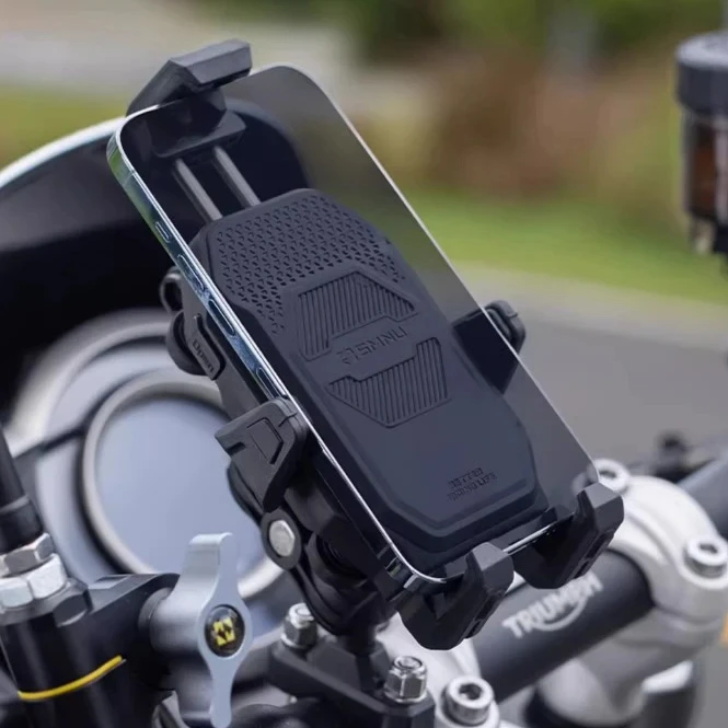 Giá đỡ điện thoại gắn xe mô tô và xe đạp SMNU dòng N1, bảo mật chống trộm, tích hợp tấm che nắng, hai cổng sạc, xoay đa góc nhanh