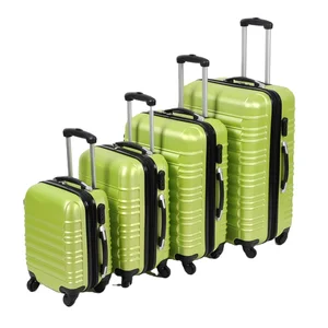 Wholesale Custom Logo 4 Piece Luggage Set Green Travel Luggage Bag for Travelling
