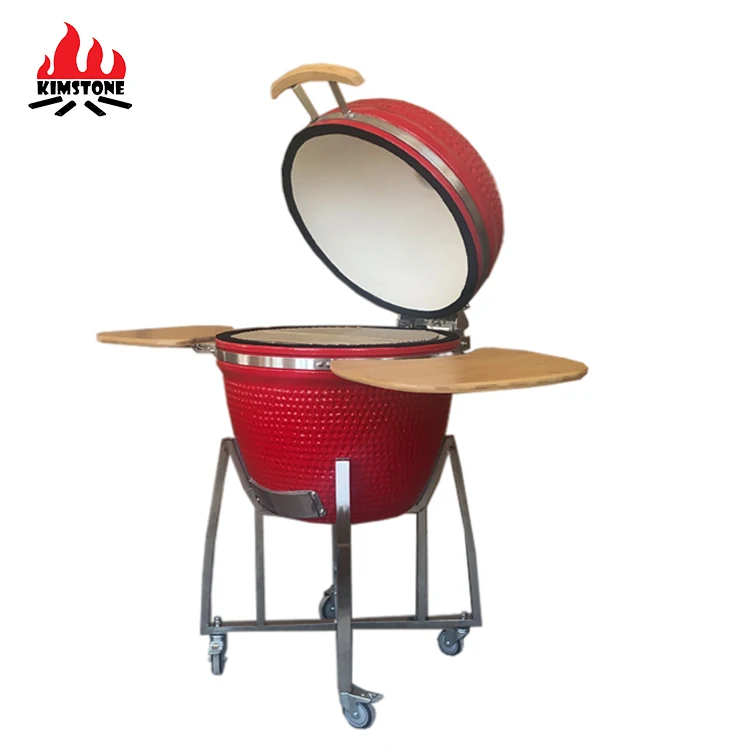KIMSTONE 23 Inch Komado Grill Ceramic Bbq Parts Smoker Clay Oven Bono Grande Blue Brown jardin Barbacoas En Portugal Kamado