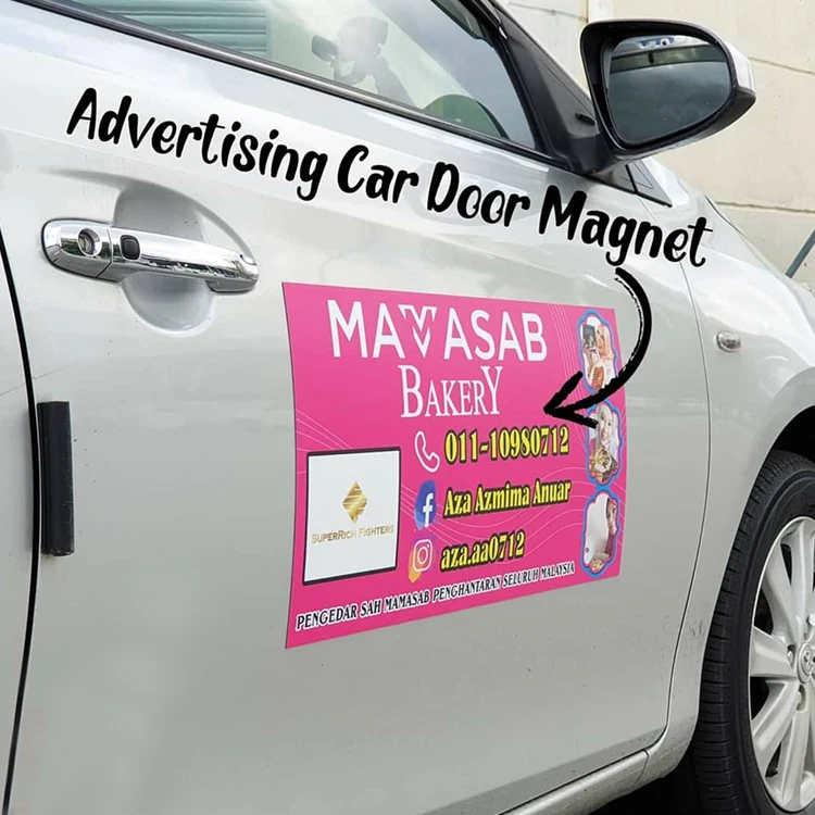 Custom Design Vinyl Car Windshield Sticker Outdoor Magnets Sign Advertising Logo Magnetic Car Sticker for Cars
