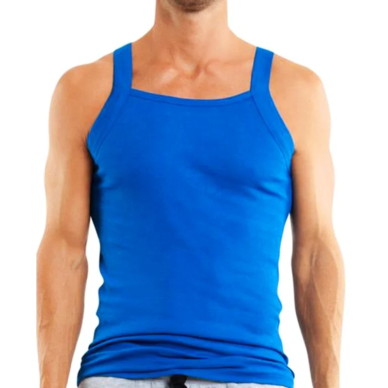 Canottiere Da Uomo Di Alta Qualità Canotte A Coste Muscolari A Taglio - Foto 10