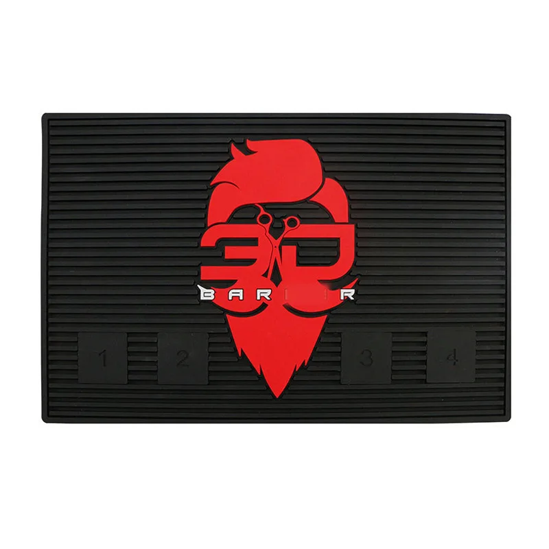 Barber Accessories Custom Barber Magnetic Mat Rubber Salon Magnetic Cutting Mat for Multiple Styling Tools
