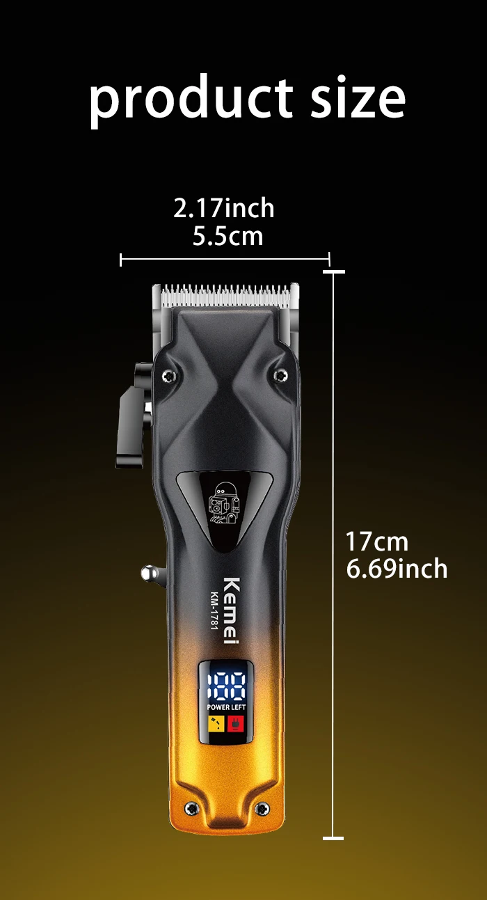 Kemei KM-1781 Professional Rechargeable Hair Trimmer description image 7