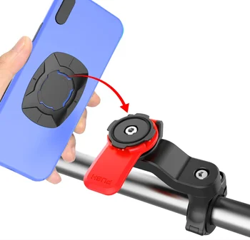 Safe Security Lock Universal Bike Cell Phone Holder 360 Rotation Detachable Motorcycle Phone Mount