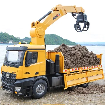 HUINA 1538 1:14 ラジオコントロールダンプトラック (木材グラバー付き)