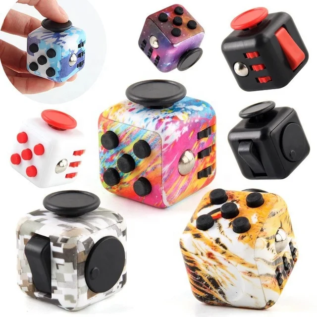 unisex gift new decompression dice handle decompression starry fingertip vent cube decompression toy multi-function