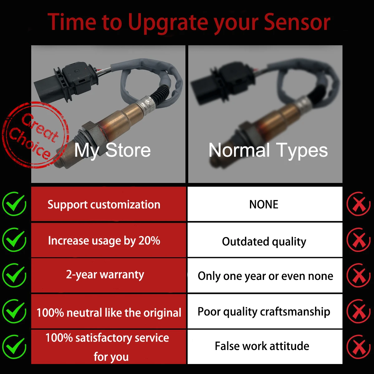 High Quality Oxygen O2 Sensor for Nissan Infiniti 2344380