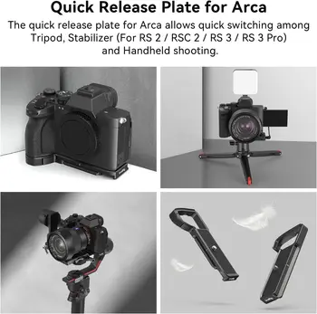 Smallrig Baseplate for Sony Alpha 7r V/ A7 IV, with Qr Plate  Quick Switch Between Tripod and Stabilizer -3666 detail image