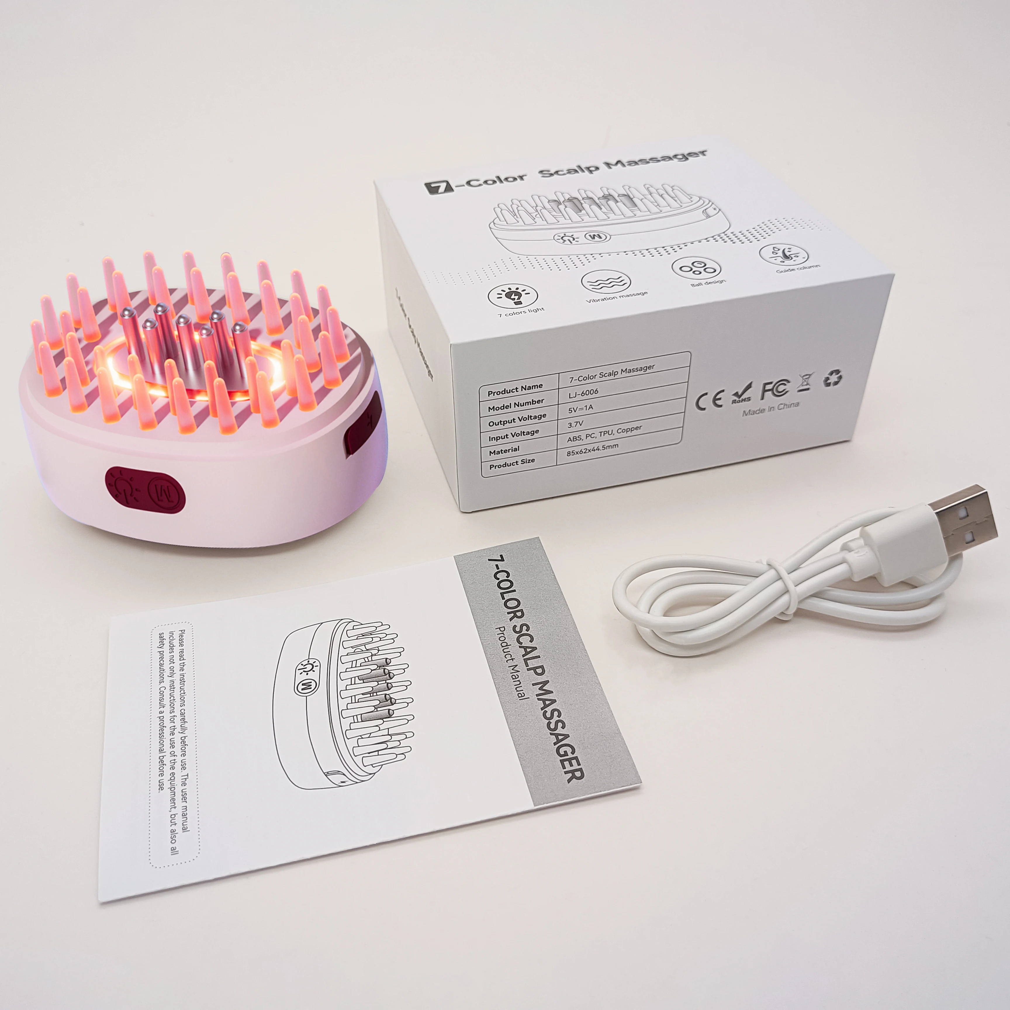 how does a vibrating ring works Red Light & Massage Scalp Care Comb main image 1