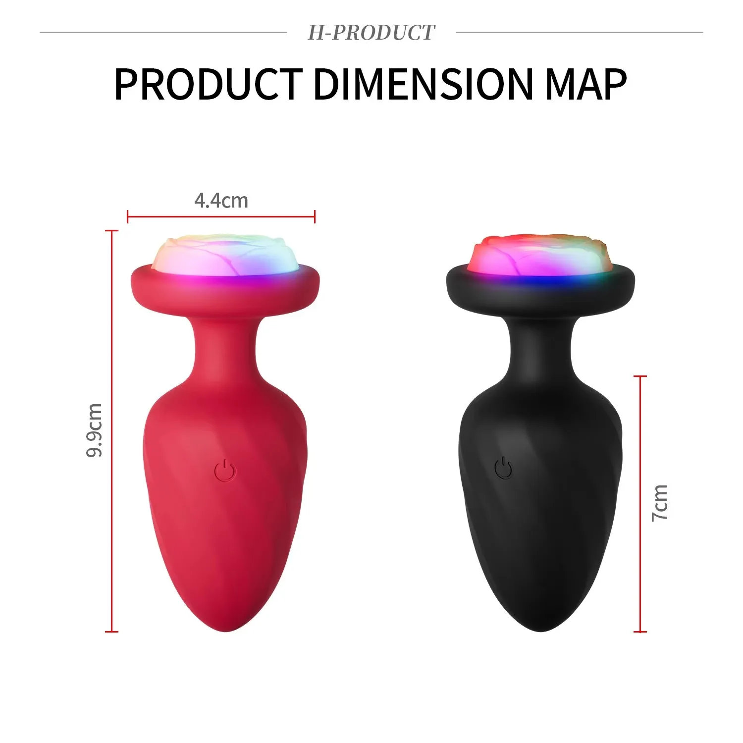 Color Changing Rose Vibrator Anal Plug Remote Control Vibrating BDSM Pusy Vibrator Enlarge Anal Dildo Sex Joy Toy Lady Product