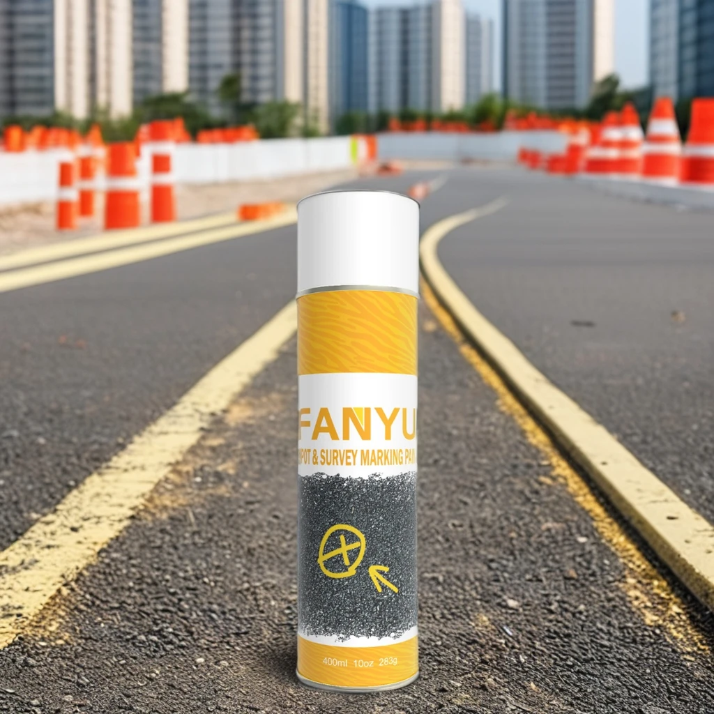 750ml Temporary Solvent-Based Parking Lot Line Marking Spray Paint for Road and Spot Survey Marking