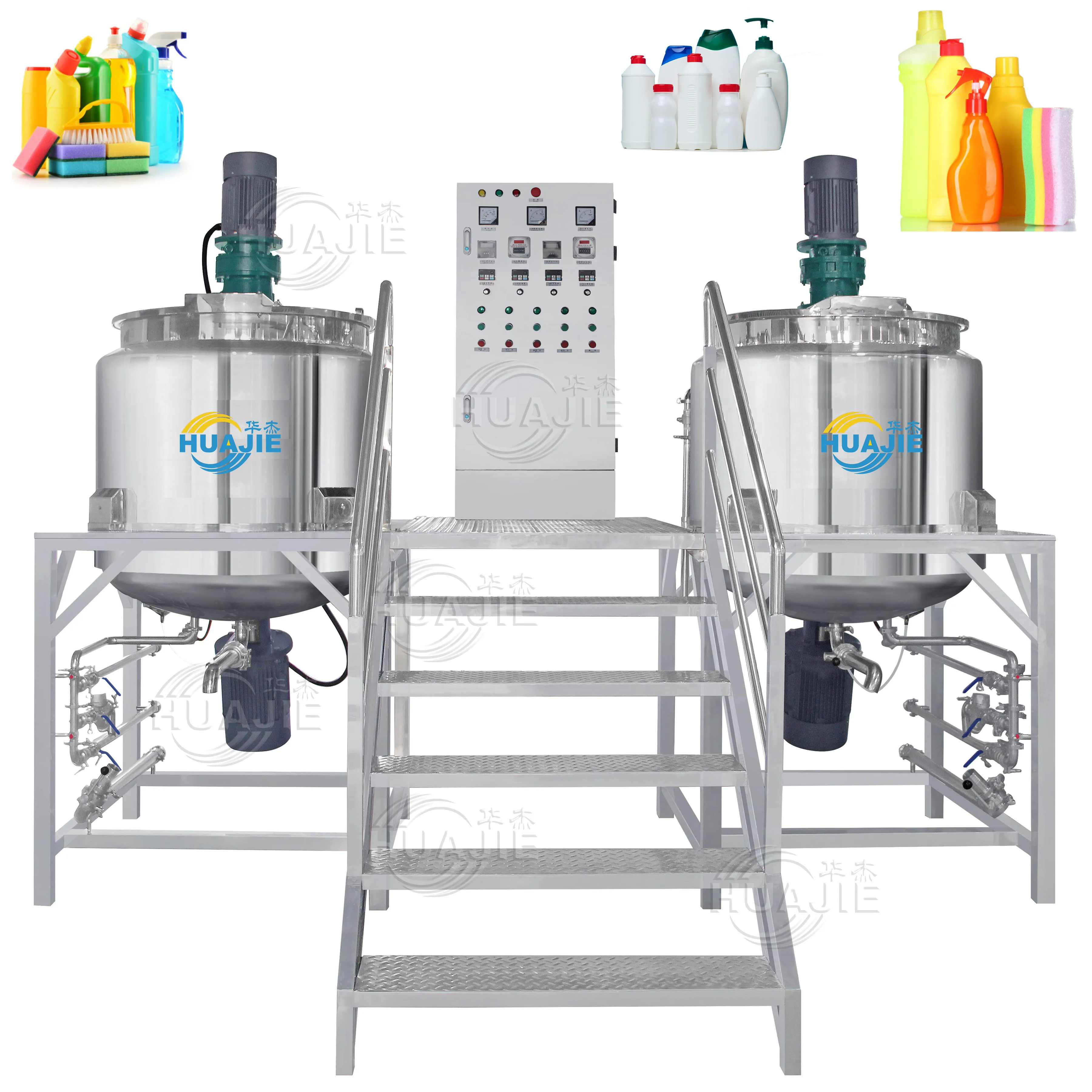 Mlangeur cosmtique HUAJIE production complte de savon liquide machine  industrielle de fabrication de savon liquide et d'embouteillage machine de  fabrication de pommade