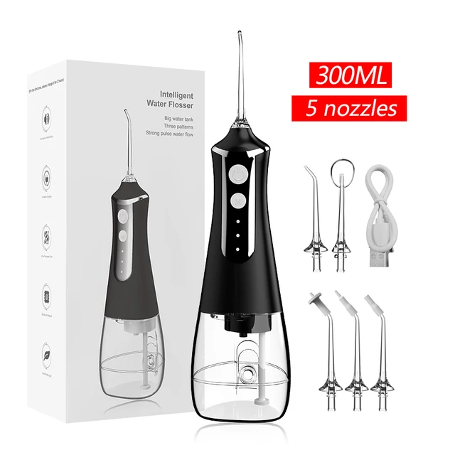 Smart Dental Portable Rechargeable Electric Waterproof Water Jet Floss Flosser Dental Water Toothpick Oral Irrigator for Teeth