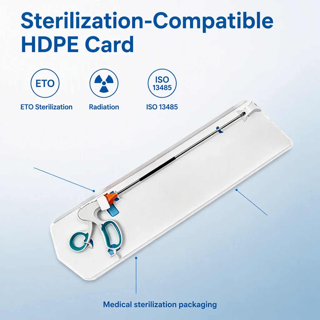 Space Saving Medical Pouch Die Cut Hdpe Cards for Medical Packaging