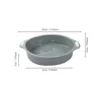 Gris - grand plat rond bicolore