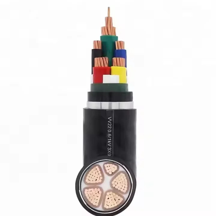 Low Voltage Power Cable Xlpe PVC 0.6-1Kv Yjv22(Yjlv22 )Zr Yjv 4+1 Core 2.5 4 6 10 16 25 35Mm