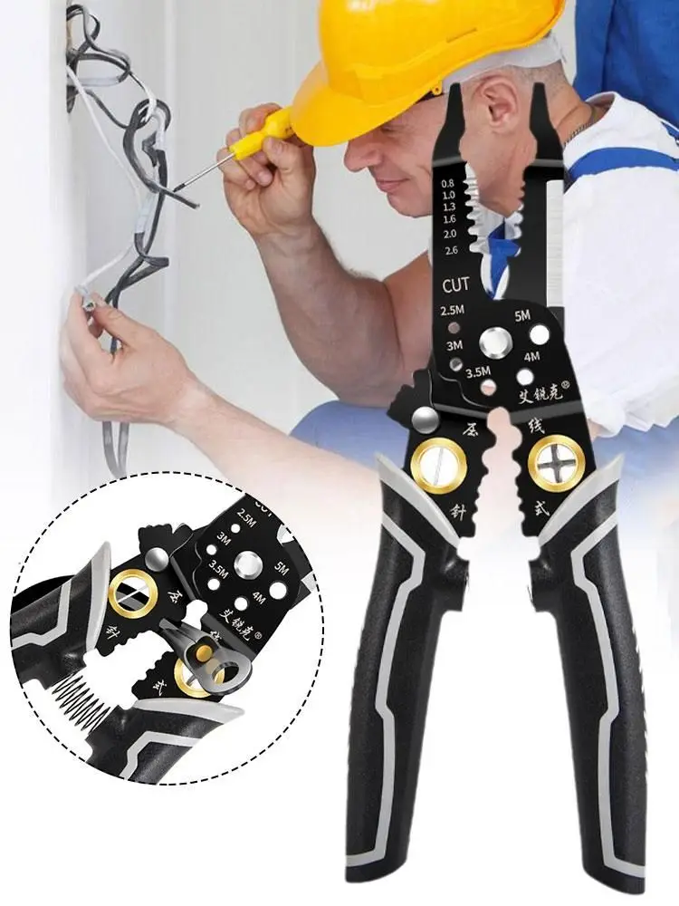 Electrician's Choice Copper Wire Stripper & Splitting Tool with Clamping Feature for Electrical Equipment