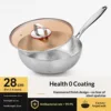 28cm Light Luxury Titanium Pot with Lid