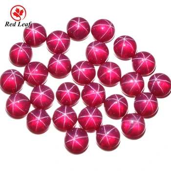 Redleaf jewelry 4-10mm star ruby and star sapphire hot selling round gem