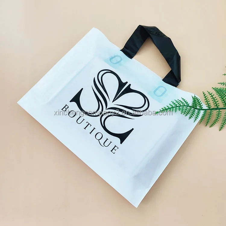 Biodegradable Custom Printed Shopping Handle Plastic Bag for Packaging Plastic Shopping Bag