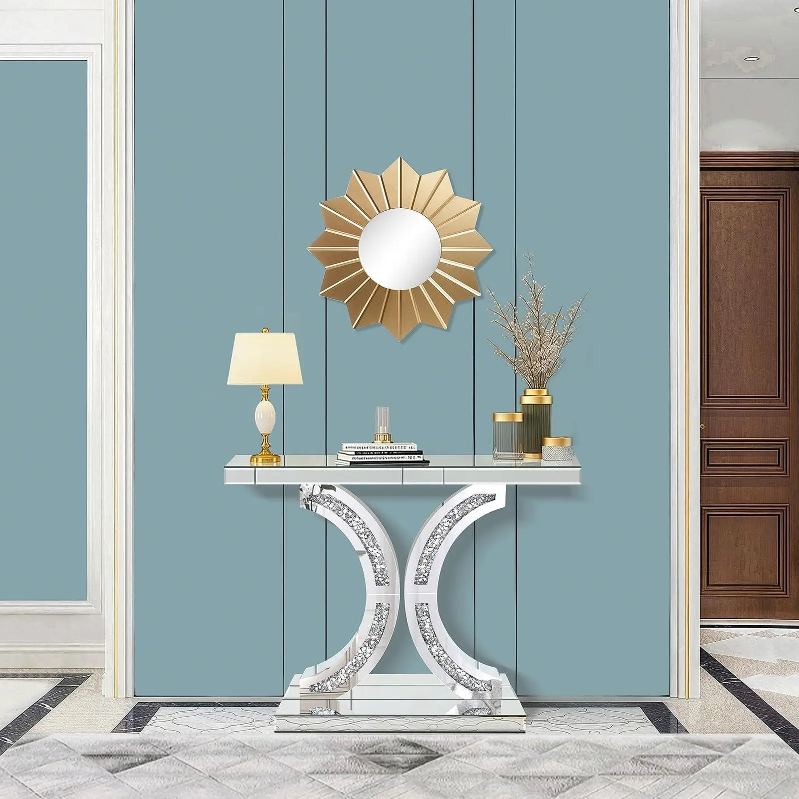 Elvarenae Eclaire Mirrored Console Table — product detail