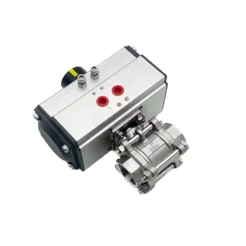 2-Way 3 PCS Rotary High-Temperature Rotary Air Control Pneumatic Actuator Actuated Ball Valve for Gas and Oil OEM Customizable