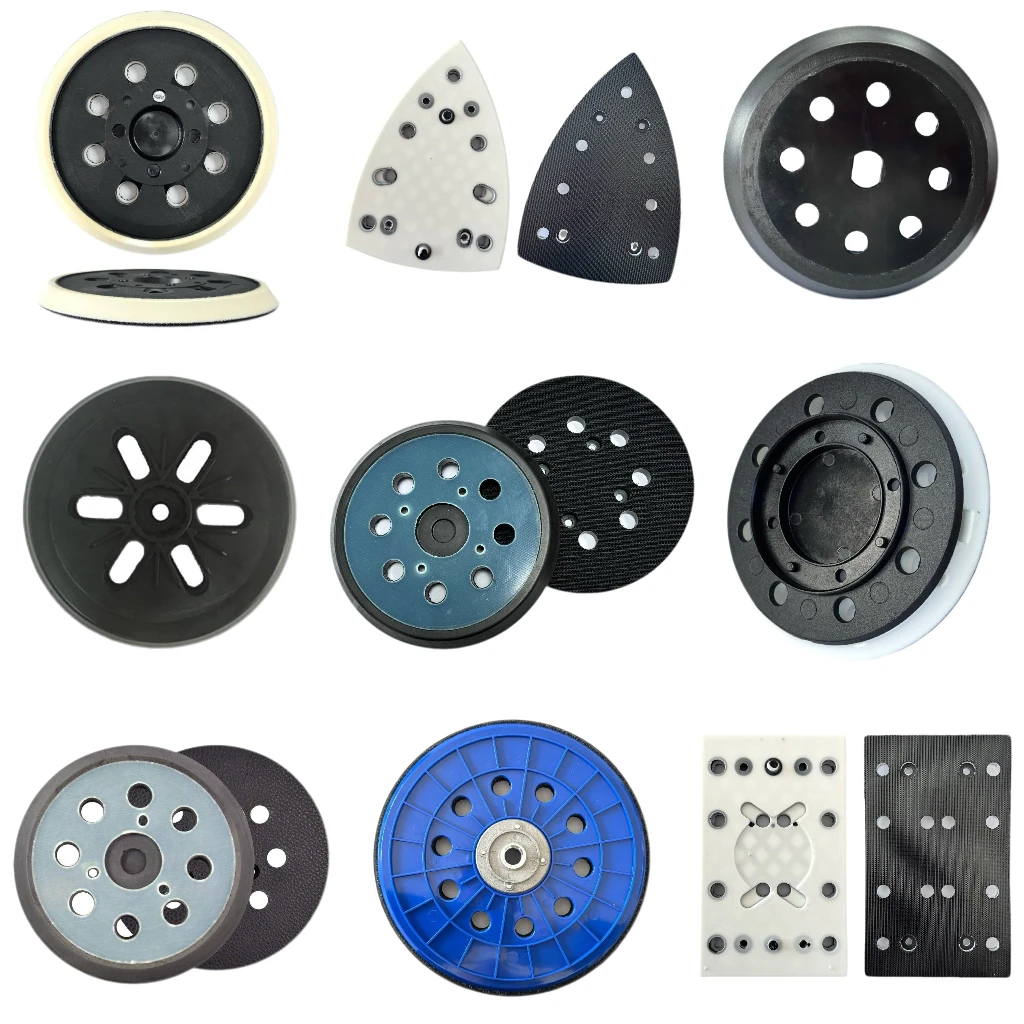 အရည်အသွေးမြင့် TOOLPART ထောင်ချောက်ဖြတ်စက် (Angle Grinder) နှင့် လျှပ်စစ်သဲစက် (Electric Sander) အတွက် ဟုတ်ခ်နှင့် လွပ် (Hook and Loop) ပက်ဒ်အစိတ်အပိုင်းများ၊ မူလပုံစံအတိုင်း အစားထိုးသုံးနိုင်သော ပေါလိုက်ရှင်းပက်ဒ် (Polishing Pad)