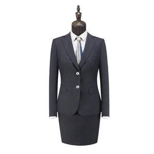 Professional Women's 80% Wool Slim Fit Suit Formal Business Office Clothing NQ8088-1