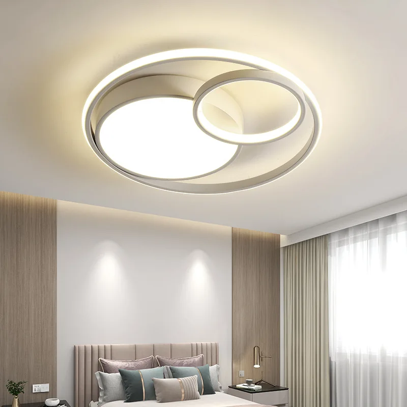 lampada a Soffitto LED Moderna 2025 con Copertura in Acrilico Semplice e Calda Romantica per Camera da Letto Soggiorno Sala da Pranzo con Base in Alluminio Alimentazione AC