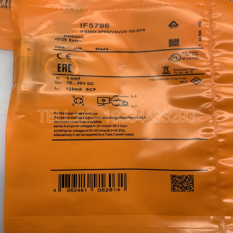 Sensore Di Prossimit&agrave; IFM II5492 - Interruttore Induttivo 1PZ, Nuovo