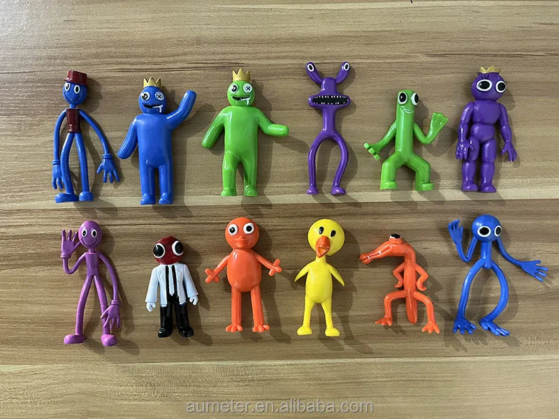 Amvibe Rainbow Friends Toys Pack of 8  4.5 Inches Rainbow Friends Action  Figures Toys Set of 8, Blue Monster, Green and Red. : : Toys