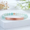 Rose gold+transparent blue