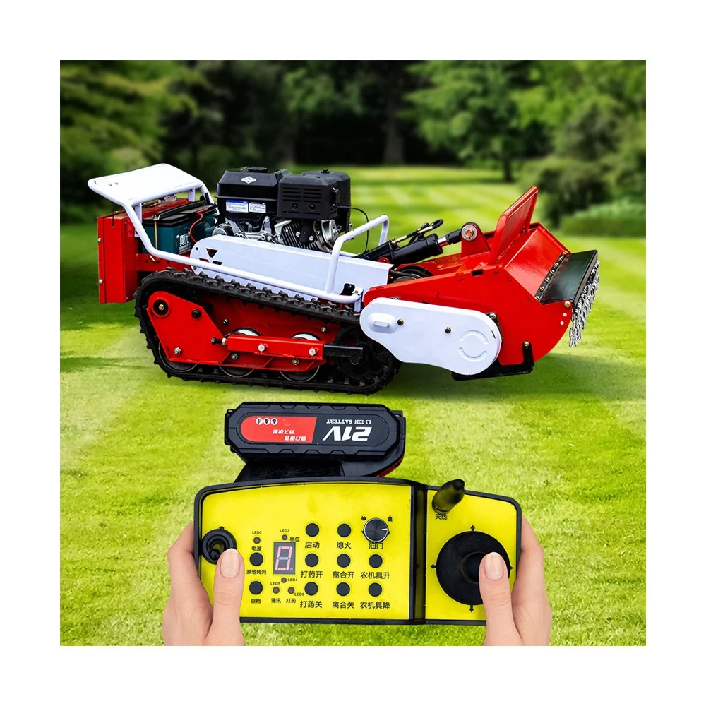 Remote Control Brush Cutter 16HP22HP Grass Cutting Machine Reel Lawn Mower