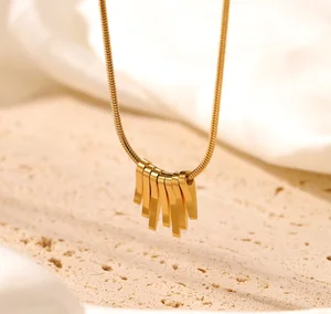 14K Gold Plated Stainless Steel Flavor Pendant Necklace Fashion Jewelry for Weddings and Gifts